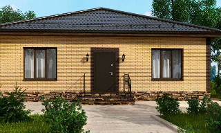 Проекты одноэтажных домов из кирпича | Строй-Внт - Ивантеевка от 3692 рублей